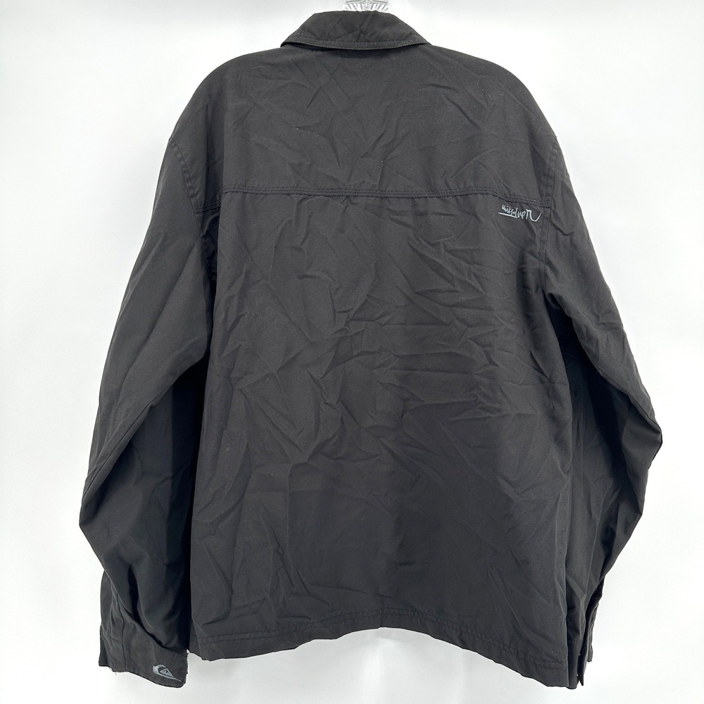 Y2K Quiksilver Mens Full Zip Jacket Windbreaker Large Graphic Print Streetwear - Picture 3 of 14